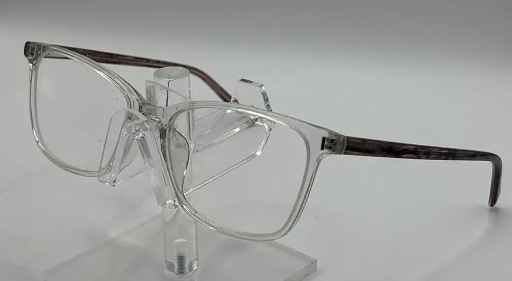 Phoebe P322 Clear Purple Eyeglasses 54-17-140 Square Women's Frames Vintage